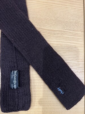 Yves Saint Laurent ネクタイ ニット ブラウン ロゴ VINTAGE Yves Saint Laurent Brown Knit Tie - YSL Luxury Neckwear | eBay