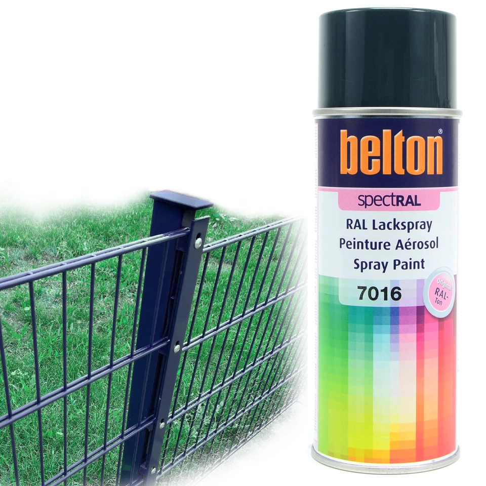 BELTON RAL 7016 Zaunfarbe Spraydose Zaun grau Sprühdose Anthrazitgrau Farbe Lack