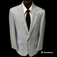 Vtg 60's SKY BLUE Sport Coat Hollywood ATOMIC FLECK Jacket ROCKABILLY Blazer 40