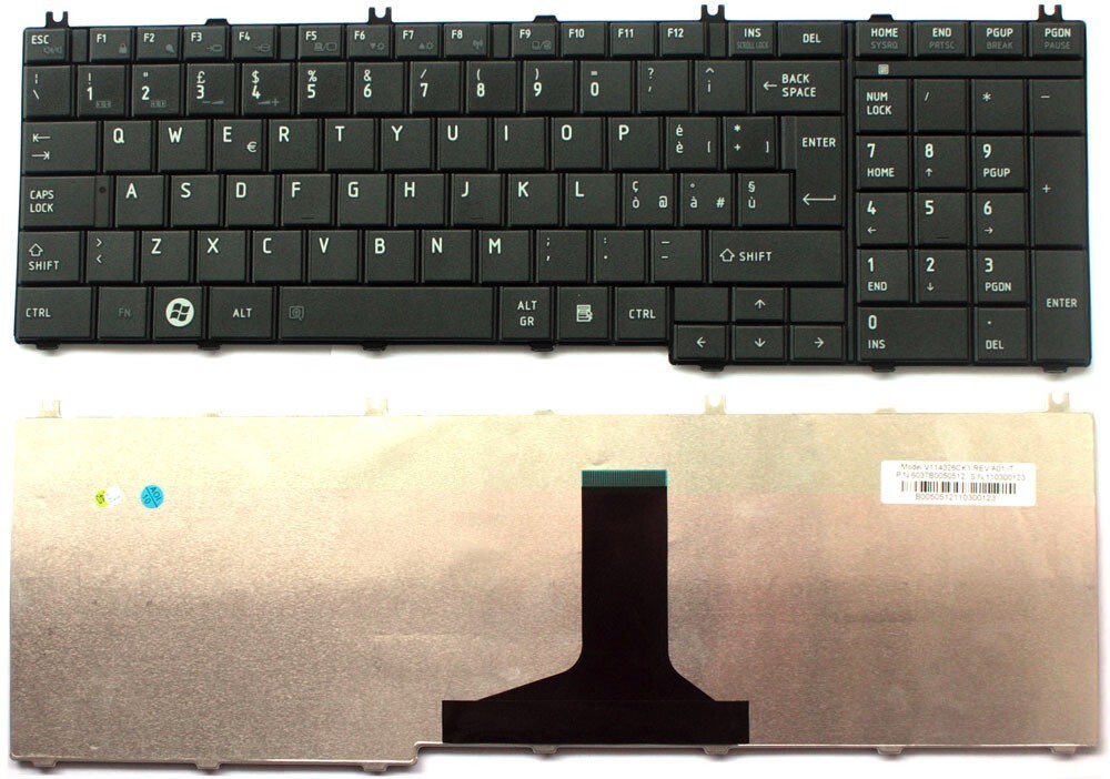 Tastiera italiana nera compatibile con Toshiba Satellite L770 L770D