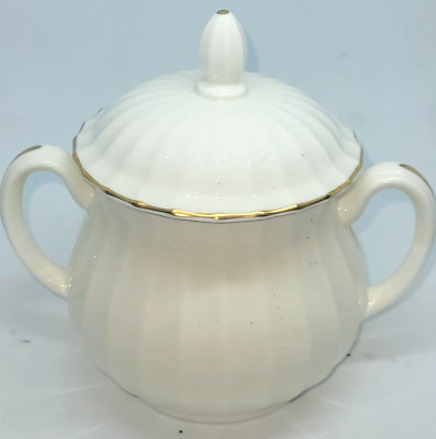 Royal Worcester Strathmore DECKEL DOPPELGRIFF ZUCKERDOSE EINKOCHTOPF klein 