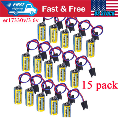 15 pcs A6BAT PLC Battery Replacement for FANUC CNC System Prower ER17330V 3.6V