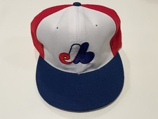 Vintage New Era Montreal Expos Fitted Cap Hat 7 1/4 Major League Pro Model RARE!