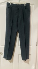 Haggar Men's Size 36X32 Gray Flat Front Dress Pants Vintage Made In USA