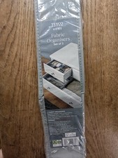 Tesco Grey Fabric Drawer Organisers / Dividers - set of 2 - new