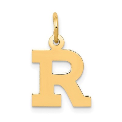 10K Gelbgold kleiner Block Initiale R Charm