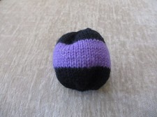Vintage Knit Design Hacky Sack  Purple/Black ...