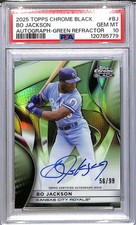 2025 Topps Chrome Black Green #CBA-BJ Bo Jackson PSA 10 GEM MINT Auto 56/99 Roya