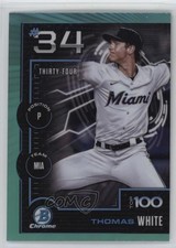 2025 Bowman Scouts Top 100 Chrome Aqua Refractor /125 Thomas White #BTP-34 v8j