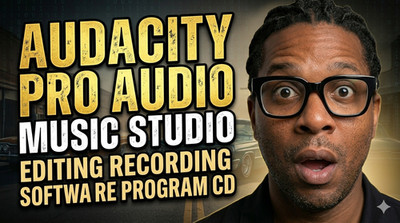 Audacity Pro 3 Audio Music Studio + Muse Hub + 100 VST - Windows Mac Linux-CD