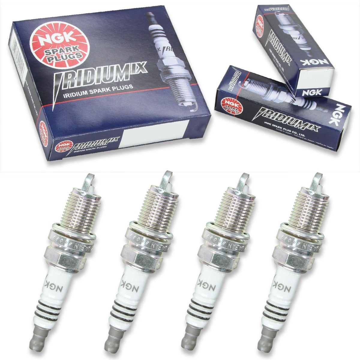 4pcs NGK 6957 Iridium IX BR10EIX SOLID Snowmobile Spark Plug Tune Up Kit Set gs