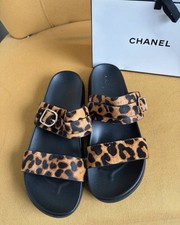 Marks & Spencer’s Ladies Leopard Print Leather Sandals  Size 6 Brand New No Tag