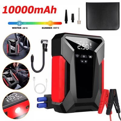 Auto KFZ Starthilfe Jump Starter 12V Ladegerät Booster Power Bank PKW 10000mAh~