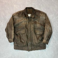 Brown leather Bomber jacket with a vintage vibe #leatherjacket