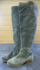 Lucky Brand Women's Harleen Over the Knee Green Suede Riding Boots Size 9.5