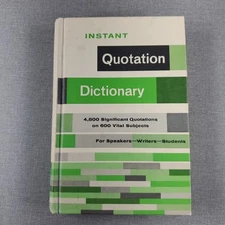 Instant Quotation Dictionary 1969 Vintage Hardcover Book