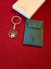 NEW Rolex Keyring Keychain with Green Watch Pouch Crown Symbol Luxury Ad Gift