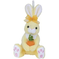 TY Basket Beanie Baby - NIBBLES the Bunny (5 inch) - MWMT's Stuffed Animal Toy