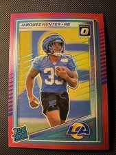 Jarquez Hunter 2025 Panini Donruss #352 Optic Rated Rookie Preview Pink