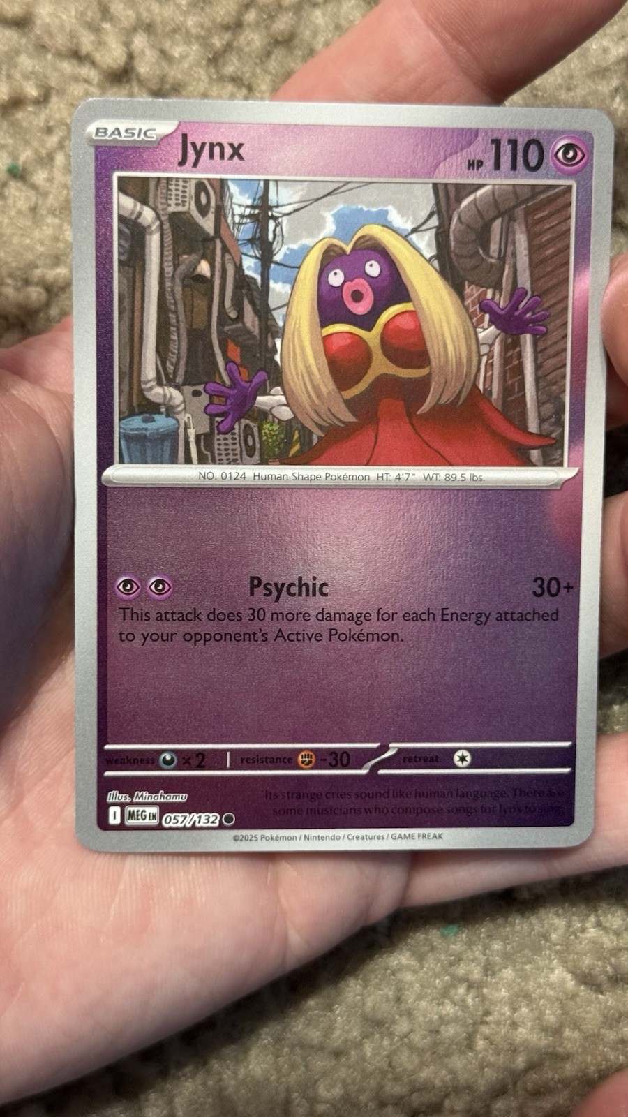 Pokémon TCG - Jynx 057/132 (Mega Evolution - Reverse Holo) Pack Fresh NM