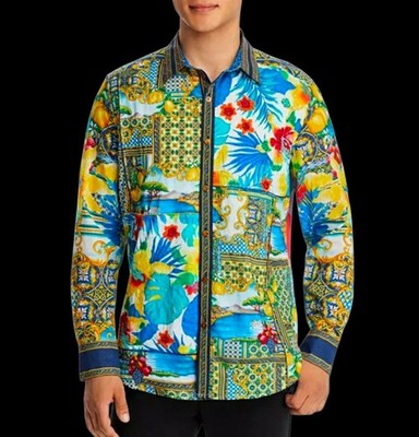 Robert Graham Limited Edition $498 Toast The Coast Embroidered 3XL Beaded Shirt