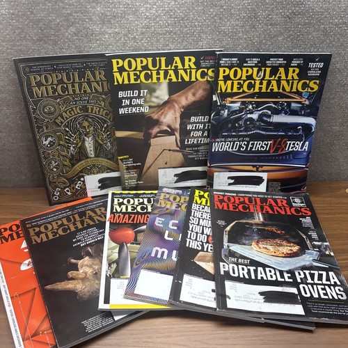 Popular Mechanics Magazine Bundle Lot of 9 2020- 2023 Editions in Good Shape