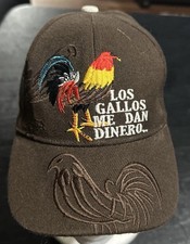 Los Gallos Me Dan Dinero Rooster Fight Brown Youth Strap Back Hat