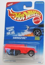 Hot Wheels Swingfire #492 ORANGE Half-Blue Card 1997 MOC sp5 China Snow Patrol