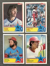 Robin Yount, Carl Fisk, Bruce Sutter, Dave Concepcion, 4 Vintage All-Stars 1983