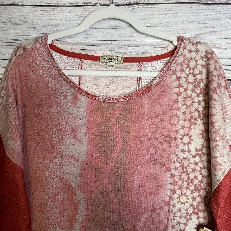 Blusa para mujer One World talla 2XL túnica mixta hippie tie dye BOHO gitana Foto 2 de 4