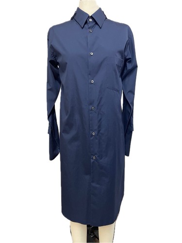 Comme des Garçons, Comme Des Garcons Vintage Unisex Shirt Dress Made In Japan Navy Blue Cotton XS
