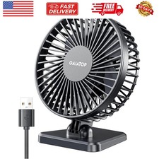 USB Desk Fan, Small But Powerful, Personal Portable Quiet 3 Speeds, Adjustabl...