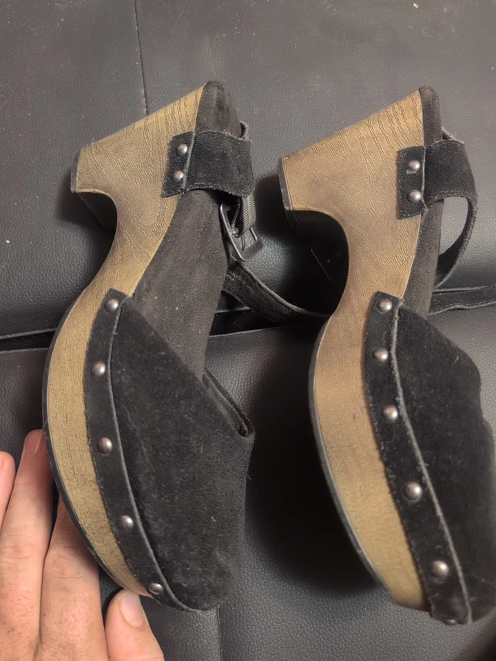 Zuecos Mocasines WHITE MOUNTAIN Tacón Alto Damas MUJERES Talla 6 Cuero Marrón Foto 4 de 4