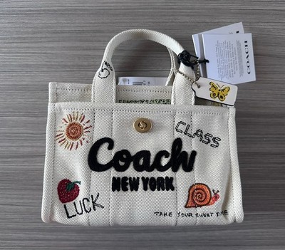 NWT Coach Canvas Cargo Tote 20 Crossbody with Sketch Print CAN75