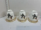 Lot Of 3 Vintage 5” Ruffled Milk Glass Lamp Shade Globe Mallard Duck
