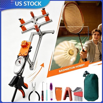 DIY Flat Pull Style Badminton Racket Stringing Machine 20-32LB Racquet Supporter
