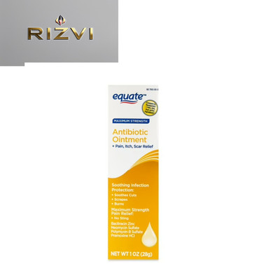 Equate Maximum Strength Antibiotic First Aid Ointment + Pain, Itch, and Scar 1oz