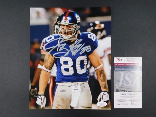Jeremy Shockey Signed Autographed 8x10 Photo New York Giants Star JSA COA