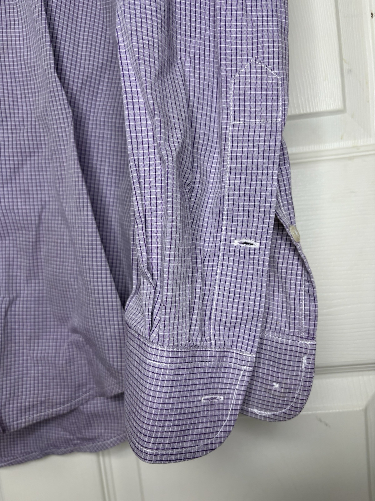 Polo Ralph Lauren viola camicia manica lunga con bottoni media carne pony