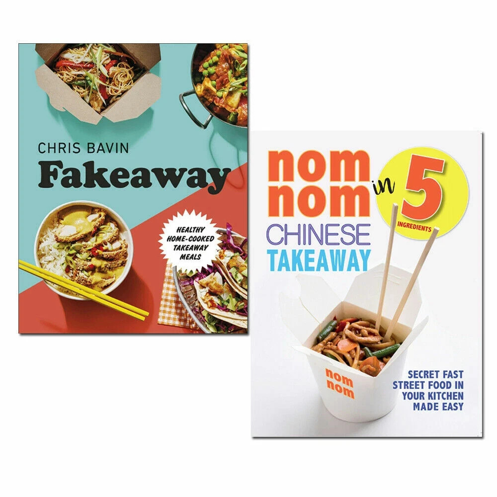 Fakeaway cookbook, Nom Nom Chinese Takeaway In 5 Ingredients 2 Books Set NEW