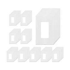 TG Screwless Decorator Wall Plates Child Safe Outlet Covers, Size 1-Gang 4.68...
