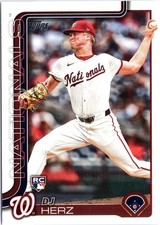DJ Herz 2025 Topps #287 Rookie Washington Nationals