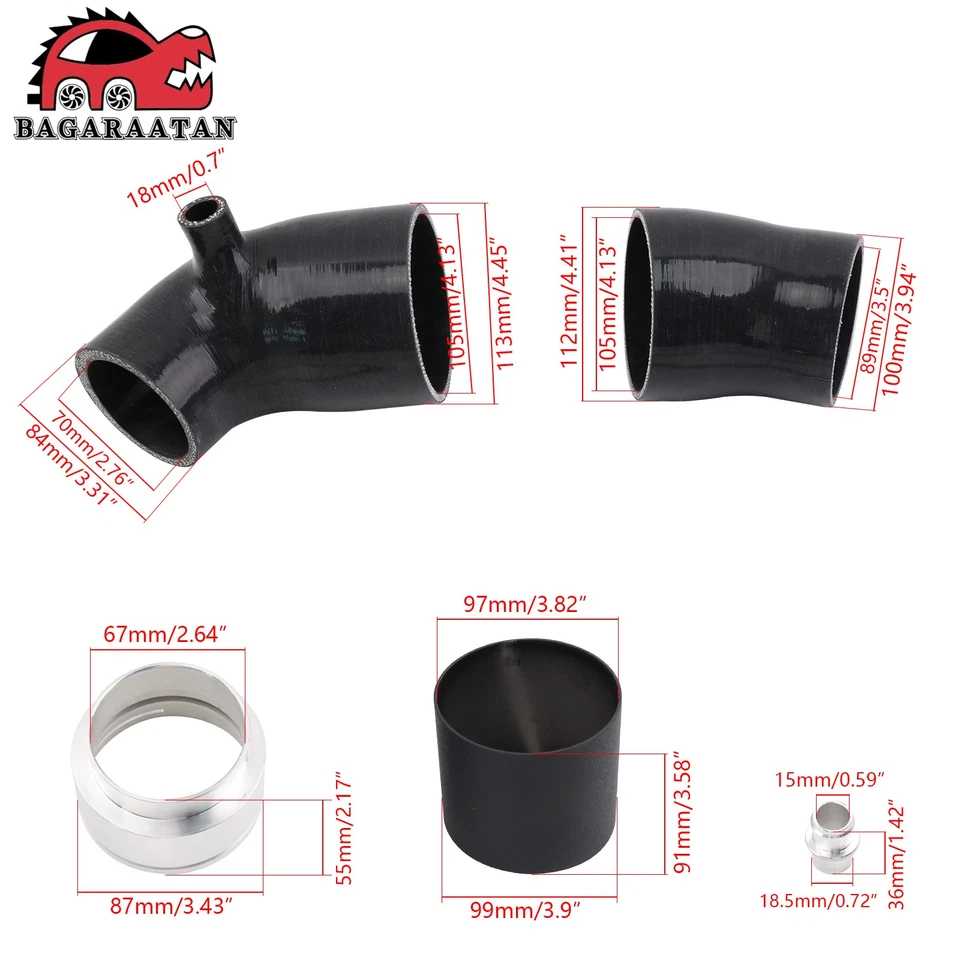 Kit de entrada turbo para BMW B58 3.0L G Series G20 G21 M340i M440i xDrive Toyota A90 Foto 2 de 4