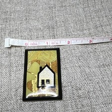 Lucinda Yates Hand Crafted House Brooch Pin W Original Label