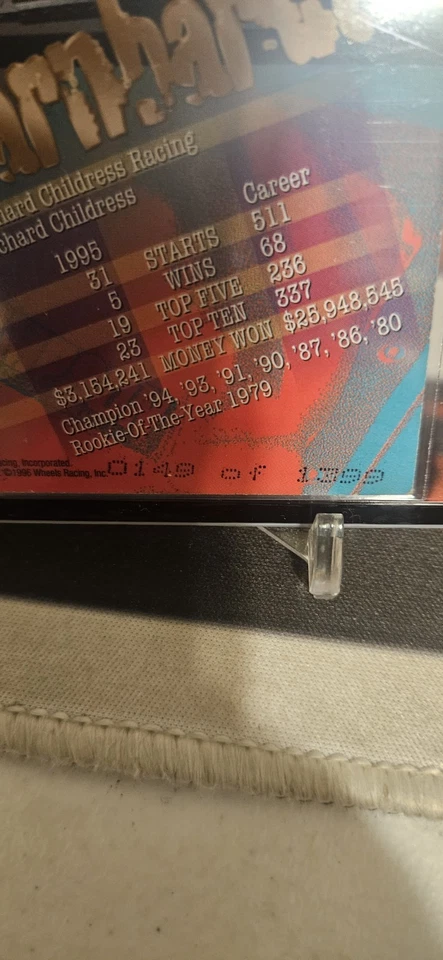 Dale Earnhardt Sr 1996 Wheels Viper Copperhead 149/1399 First Strike Parallel #1 - Image 3 of 3