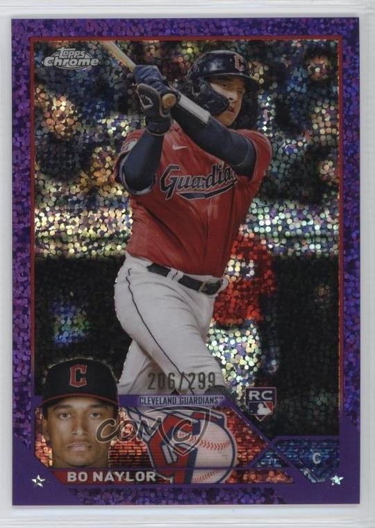 2023 Topps Chrome Purple Speckle Refractor /299 Bo Naylor #54 1rj2