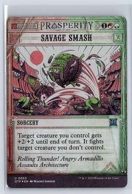 (4x) FOIL Savage Smash Breaking News Uncommon   MTG Magic the Gathering Card