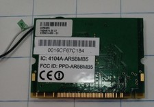 AR58MB5 WLAN Wireless WiFi Network Karte Card 4104A-AR5BMB5 - w/AUX  MAIN Wires