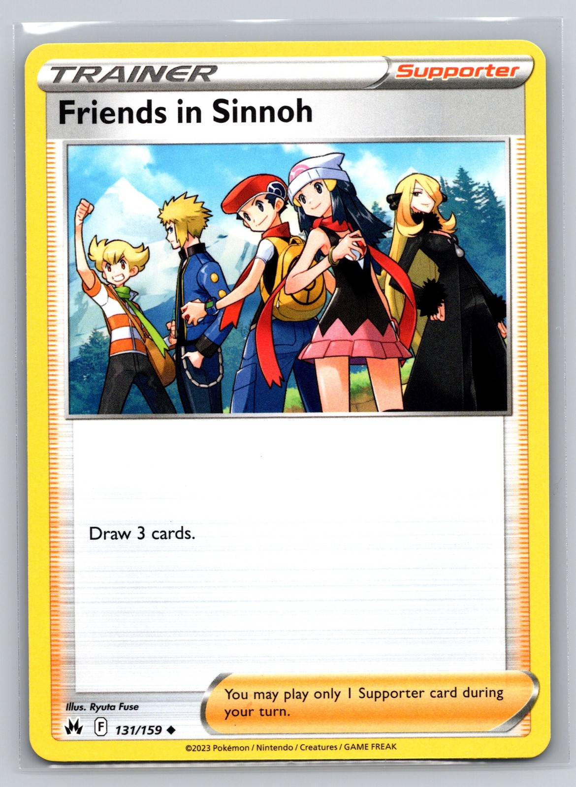 Friends in Sinnoh 131/159 Crown Zenith Trainer Supporter Pokemon TCG Card