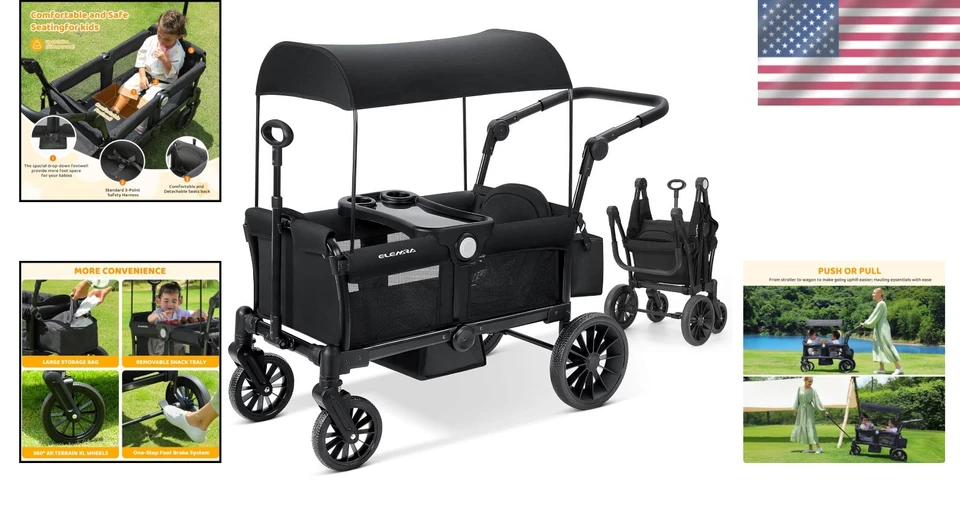 Collapsible Kids Wagon with Storage Bag - Image 2 of 4